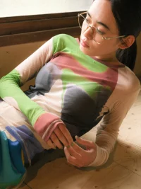 〈日本選貨|預購商品〉PAMM 透膚日系色彩上衣